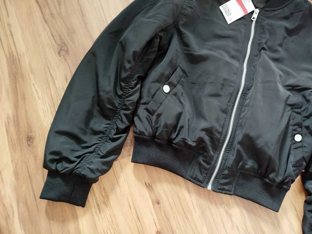 H&M nowa czarna kurtka bomberka chłopięca