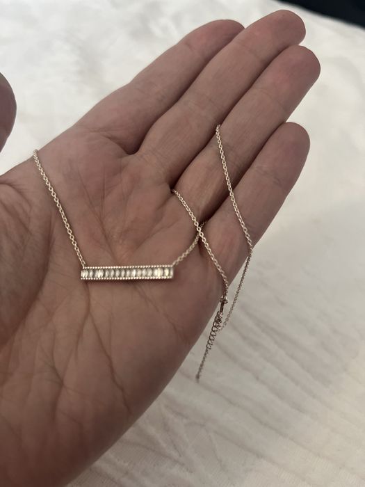 ASOS Łańcuszek srebro 925 z kamieniem księżycowym