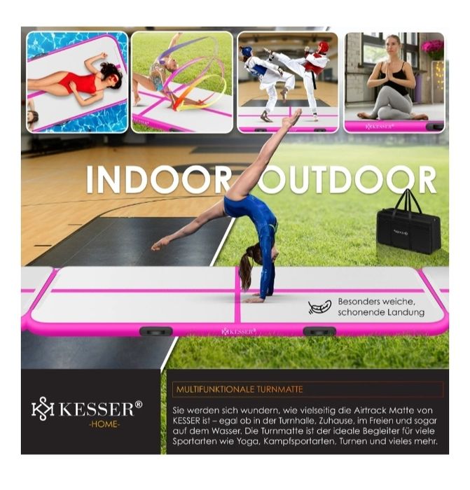 Dmuchana mata gimnastyczna Airtrack Fitness 3m