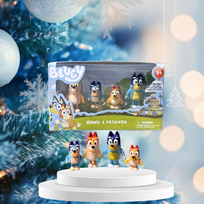 Zestaw Figurek Z Bajki Bluey & Family Rodzina Bingo Radosna Zabawa 4 S