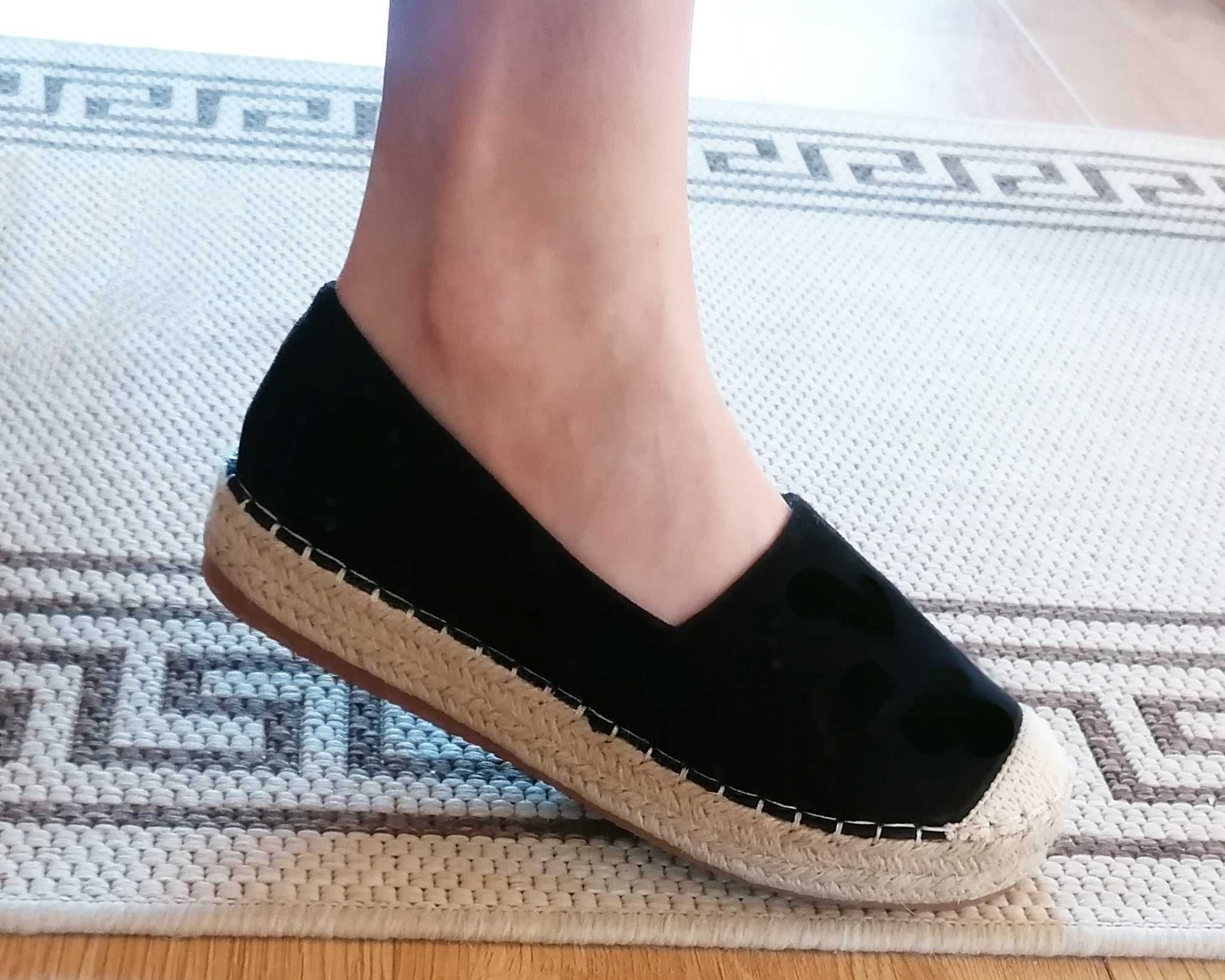 Espadryle platforma na platformie Vices czarne 37