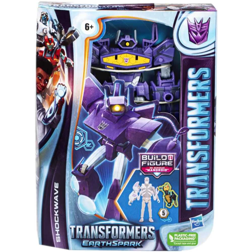 Transformers Earthspark Iskra Ziemi Deluxe Class Decepticon Shockwave
