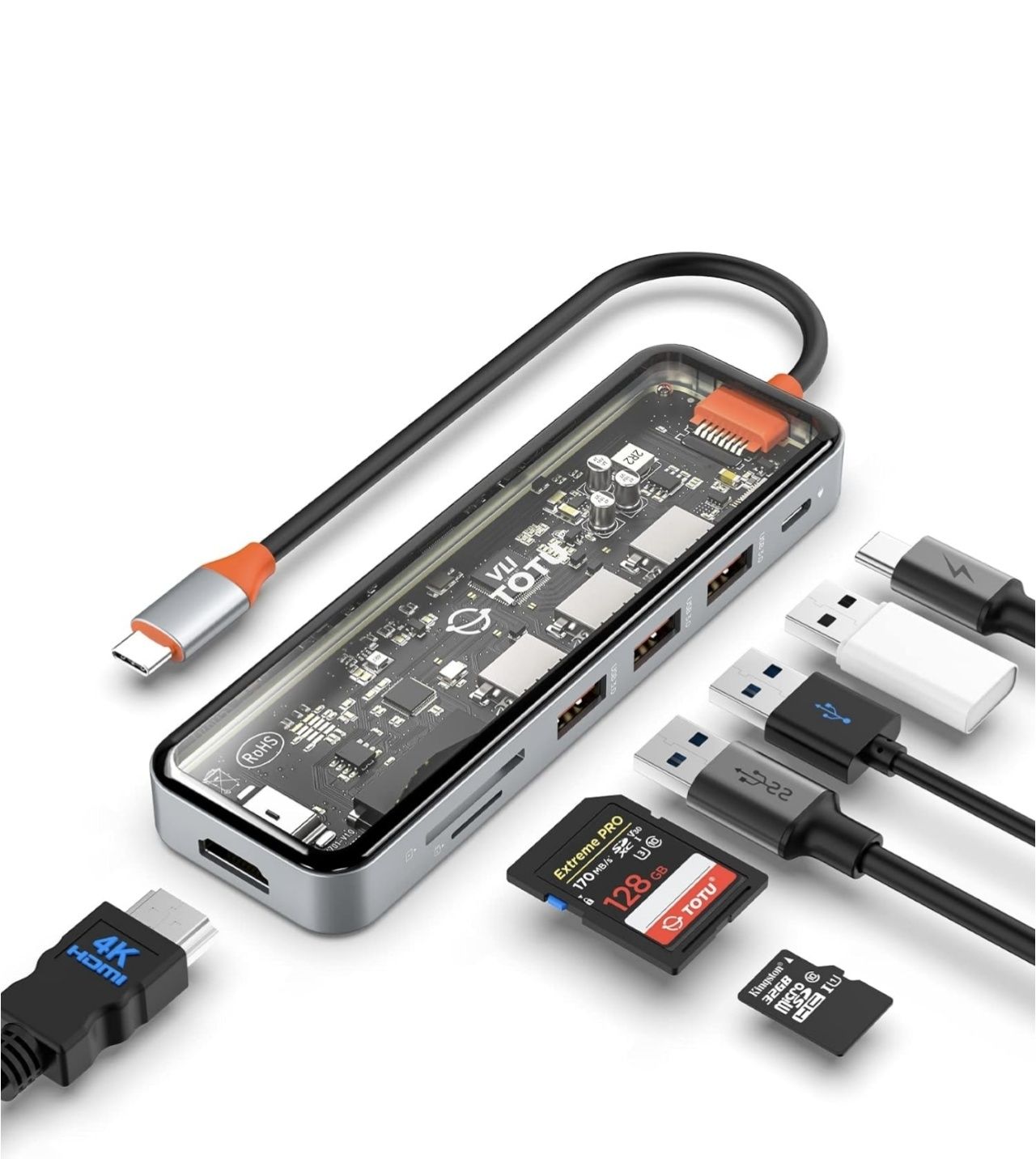 Hub USB C 7 in 1, stacja dokująca