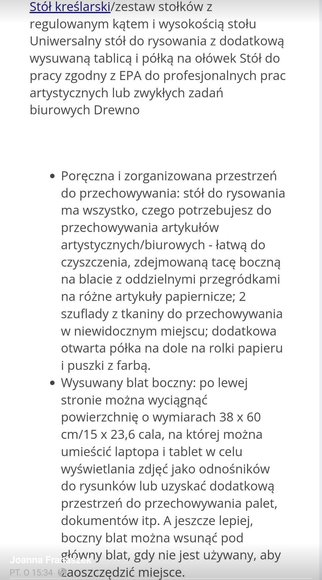 Stół do rysowania kreślarski

Nowy 

Cena 449