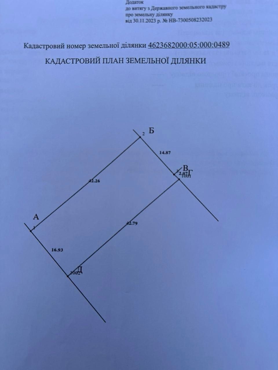 Продаж земельної ділянки  7.2 сотих-правильної форми в с. Годовиця