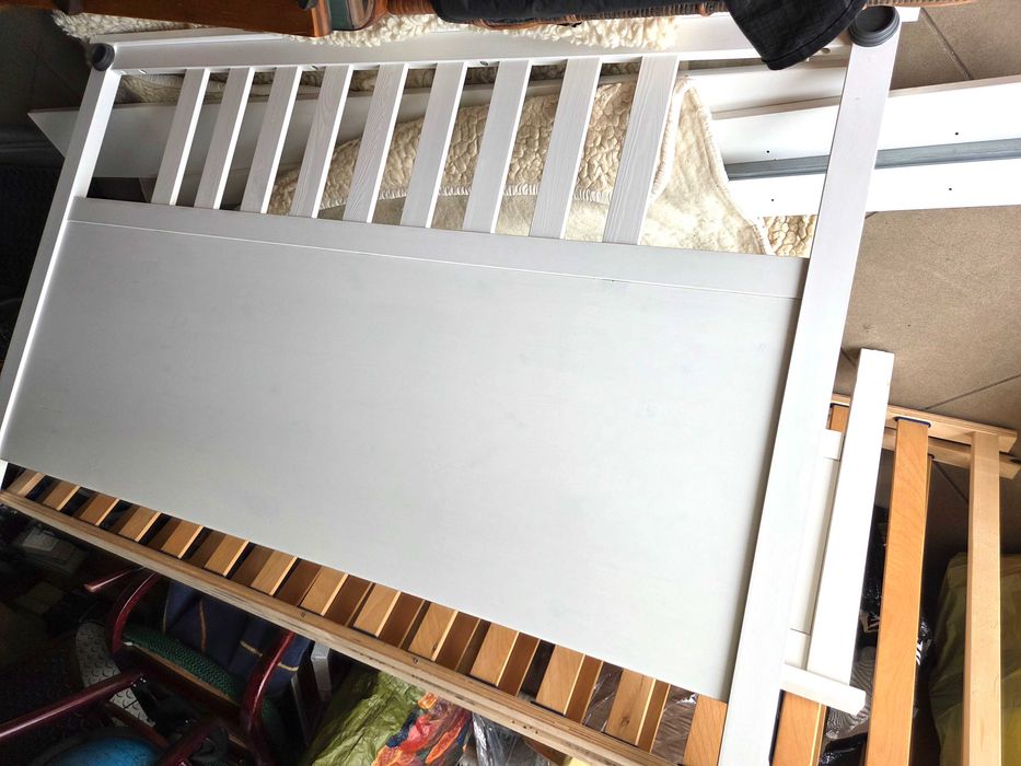 Ikea Hemnes-łóżko podwójne,białe160x200, stelaż-belka metalowa gratis!