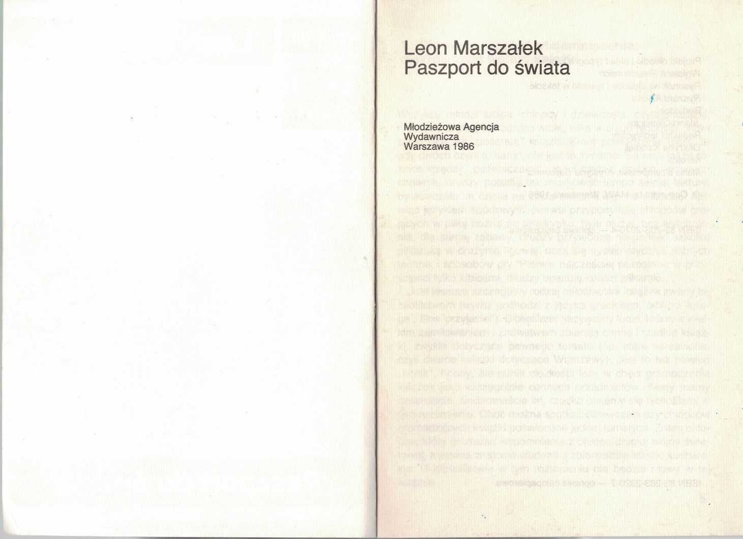 Paszport do świata Leon Marszałek