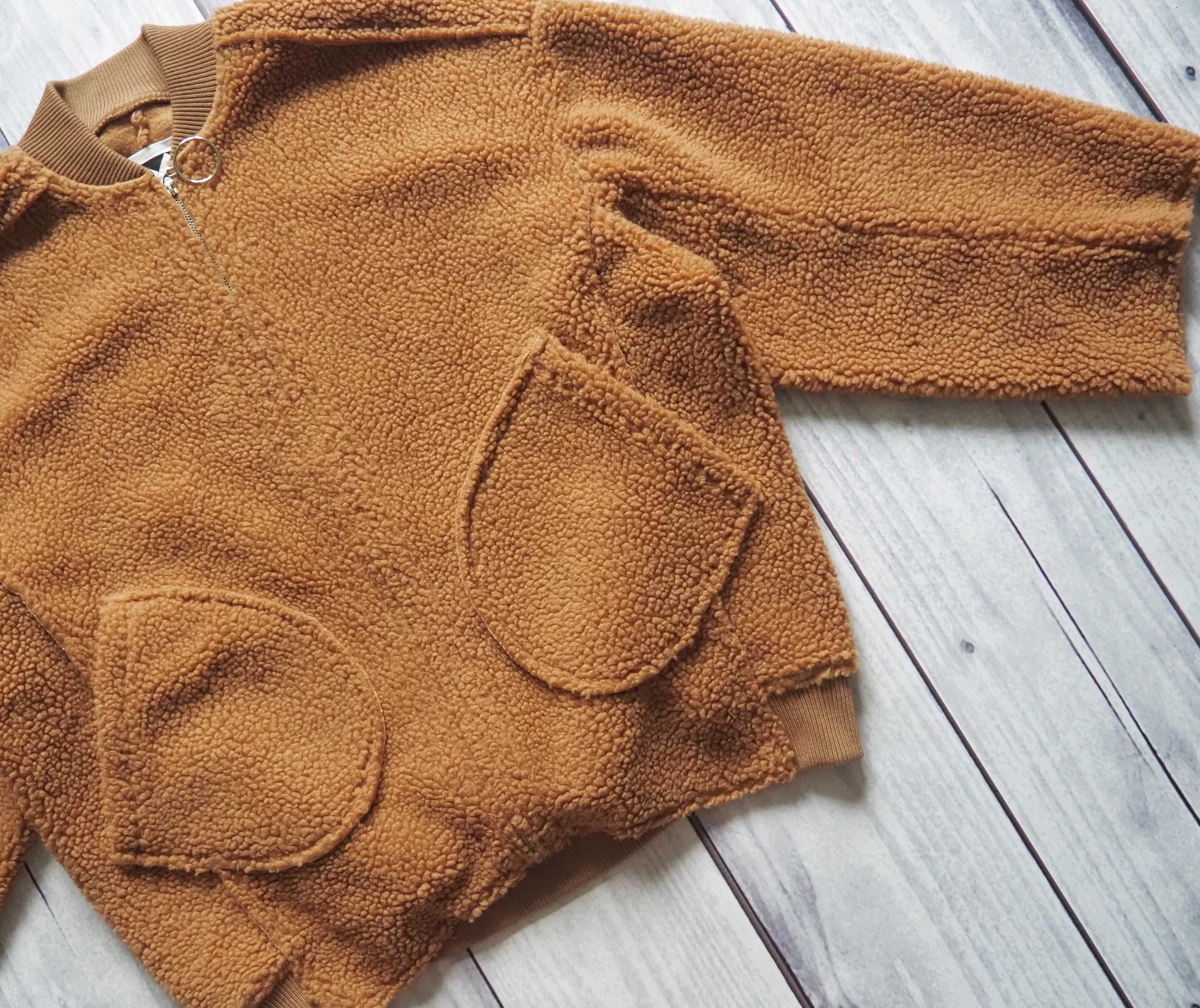 JunkYard_sherpa jacket_polarowa kurtka_bomberka_rozmiar XS/S