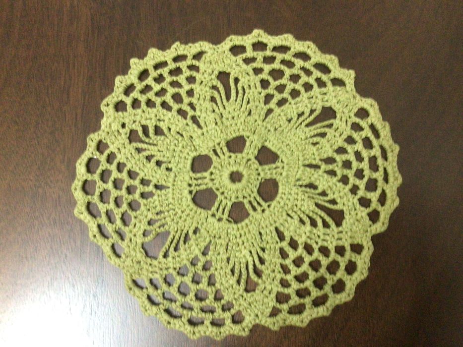 Салфетки вязаные крючком ручная работа 100% котон винтаж белые бежевые