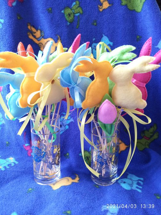 Заец зайчик заєць символ 2023 фетр декор подарунок