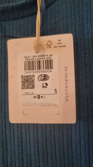 Camisola azul com brilhos da Green Coast-EL Corte Inglés