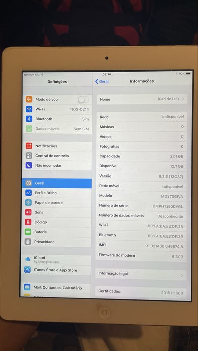 Ipad modelo MD370GP/A