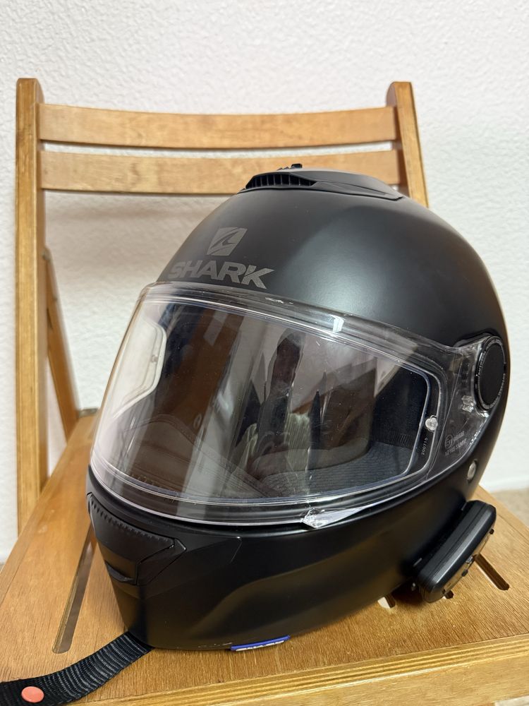 Capacete Shark Spartan + Cardo Freecom 1+