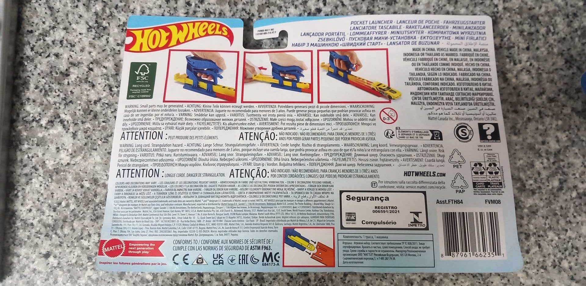 Hot Wheels action Mattel pocket laucher carro brinquedo Novo SELADO