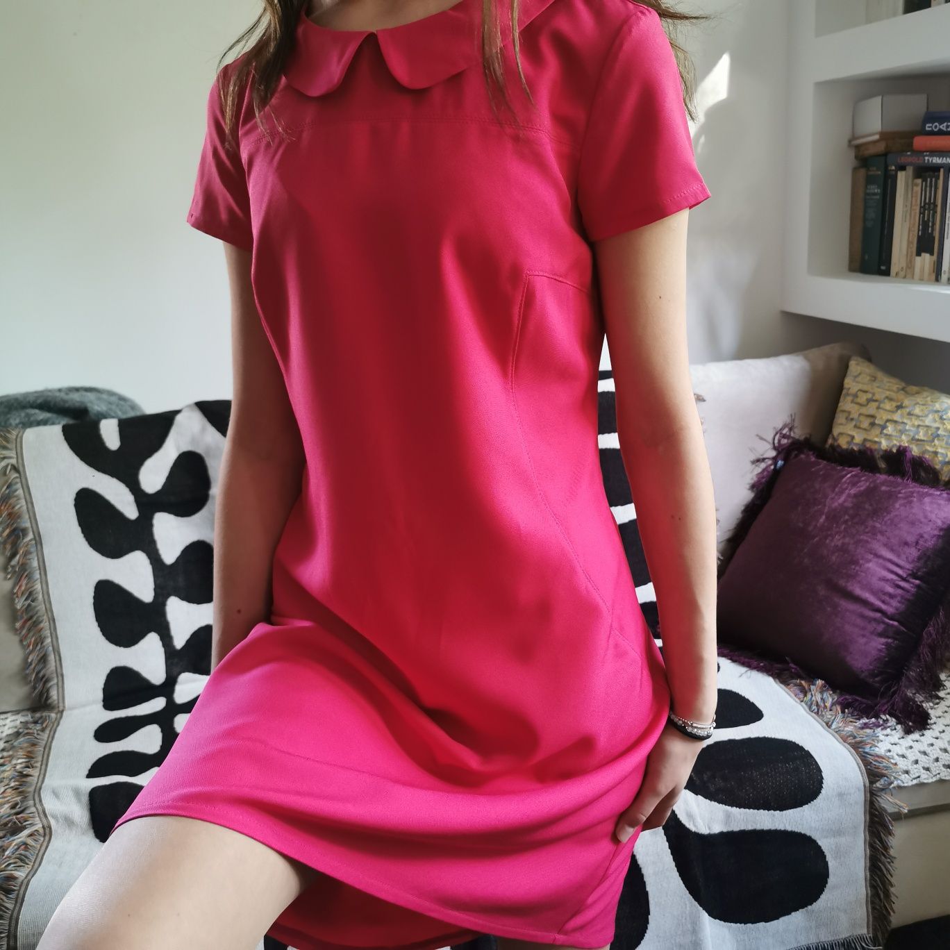 Taranko różowa asymetryczna sukienka