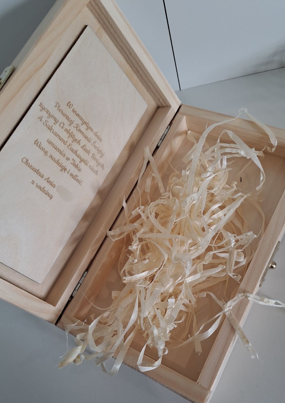 Pudełko drewniane z grawerem