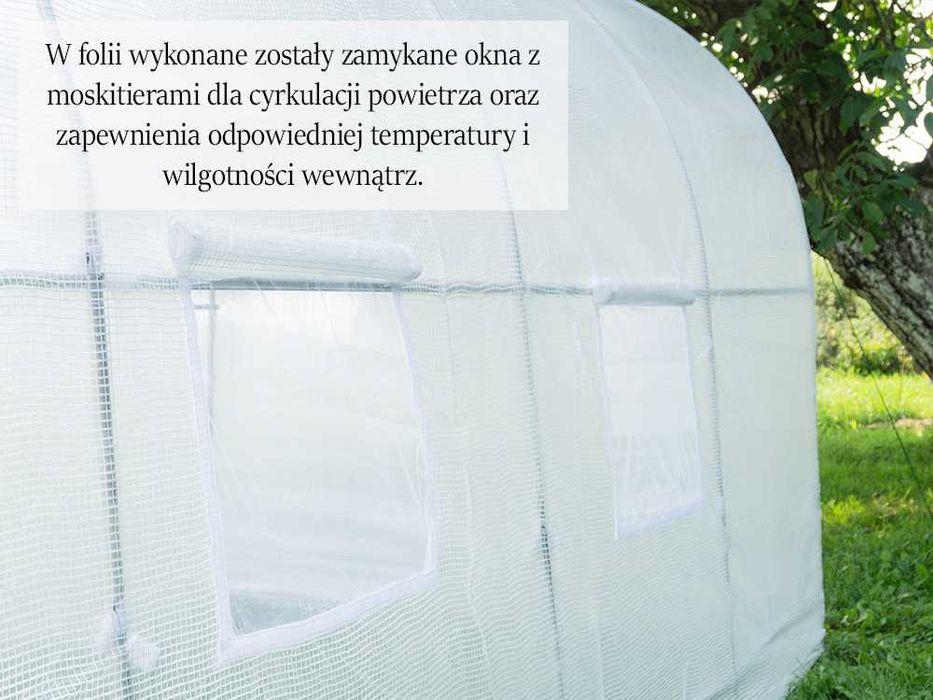 FOLIA ZAMIENNA na tunel ogrodowy 4,5x2m zbrojona zapas namiot foliak