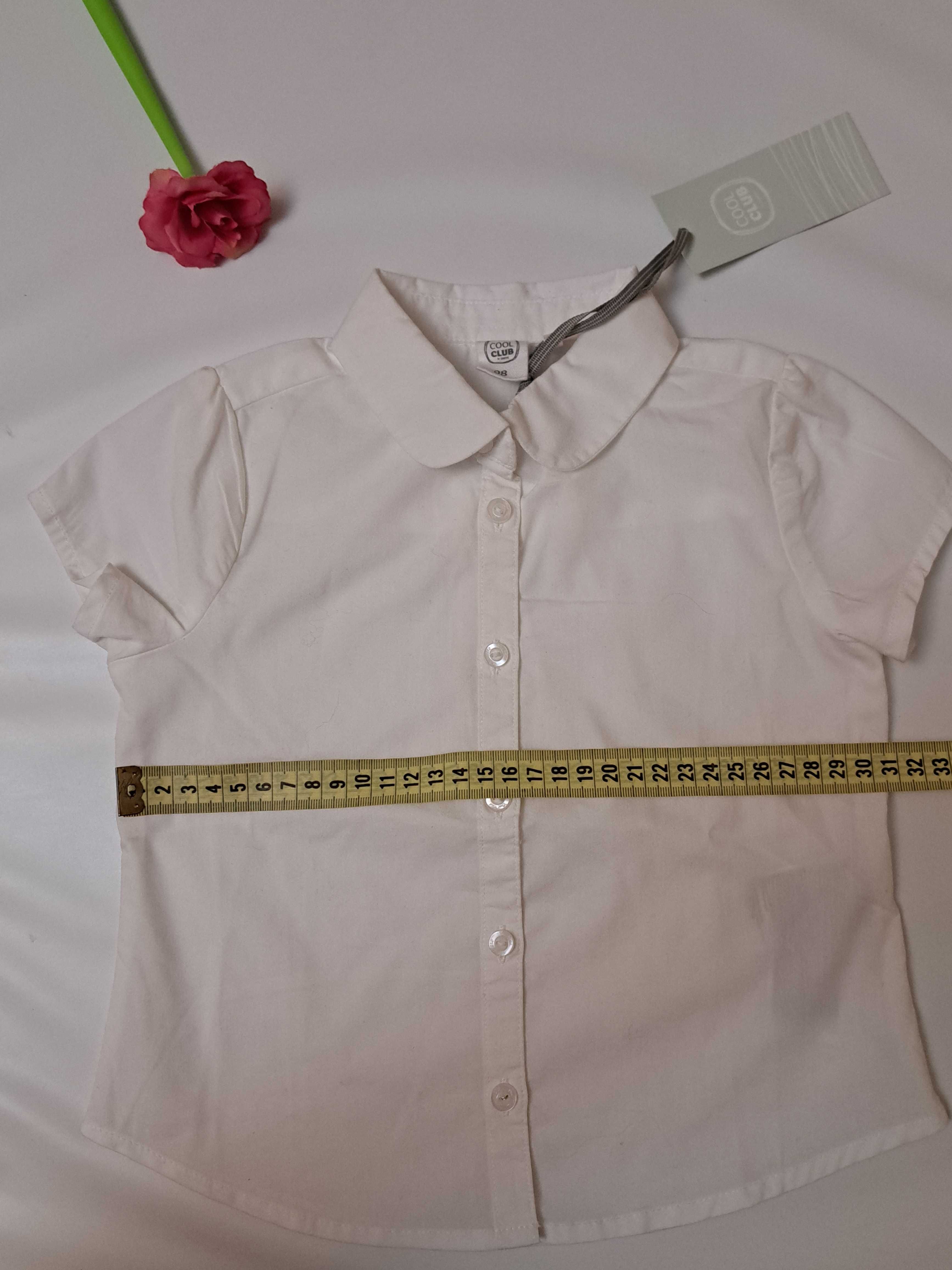 Нова біла сорочка блузка рубашка на дівчинку TM Cool Club