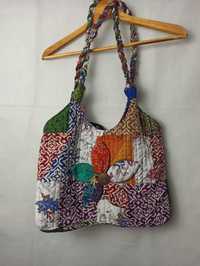 Vintage Patchwork Multicolor Hippie Bag Torebka