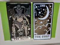 przypinki, piny, odznaki TAROT - XV the Devil, XVIII the Moon