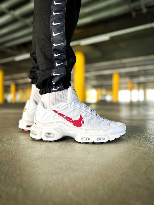 Кросівки Nike Air Max Plus Double Swoosh "White/Red" premium