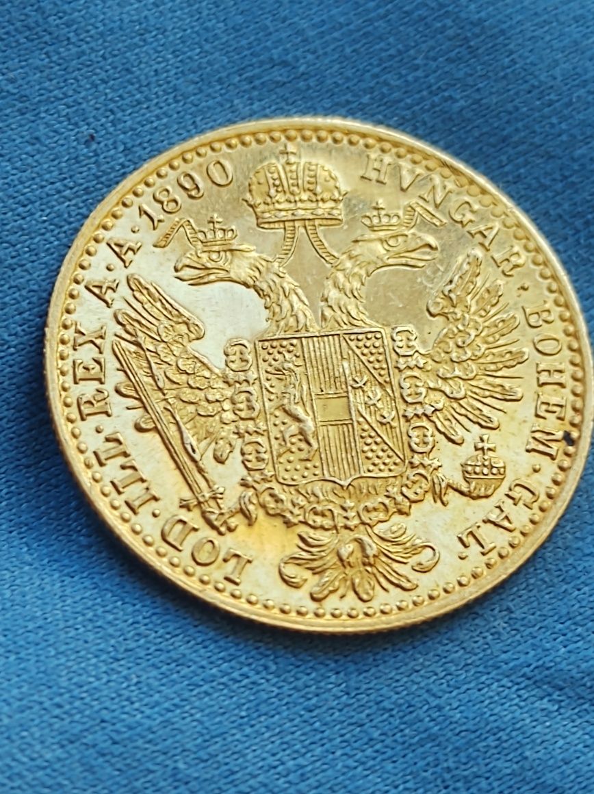 Dukat oryginalne stare bicie 1890r zloto3,49 pr 986