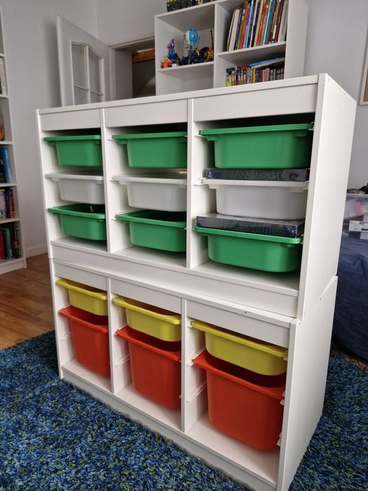 TROFAST Ikea, 2x rama biała, 15x pomników, stan bardzo dobry