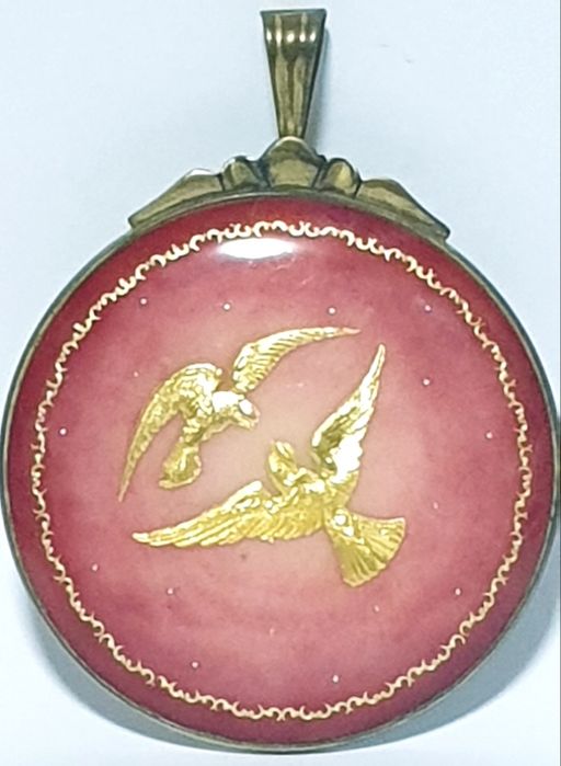 Lindissimo pendente/pregadeira vintage em esmalte