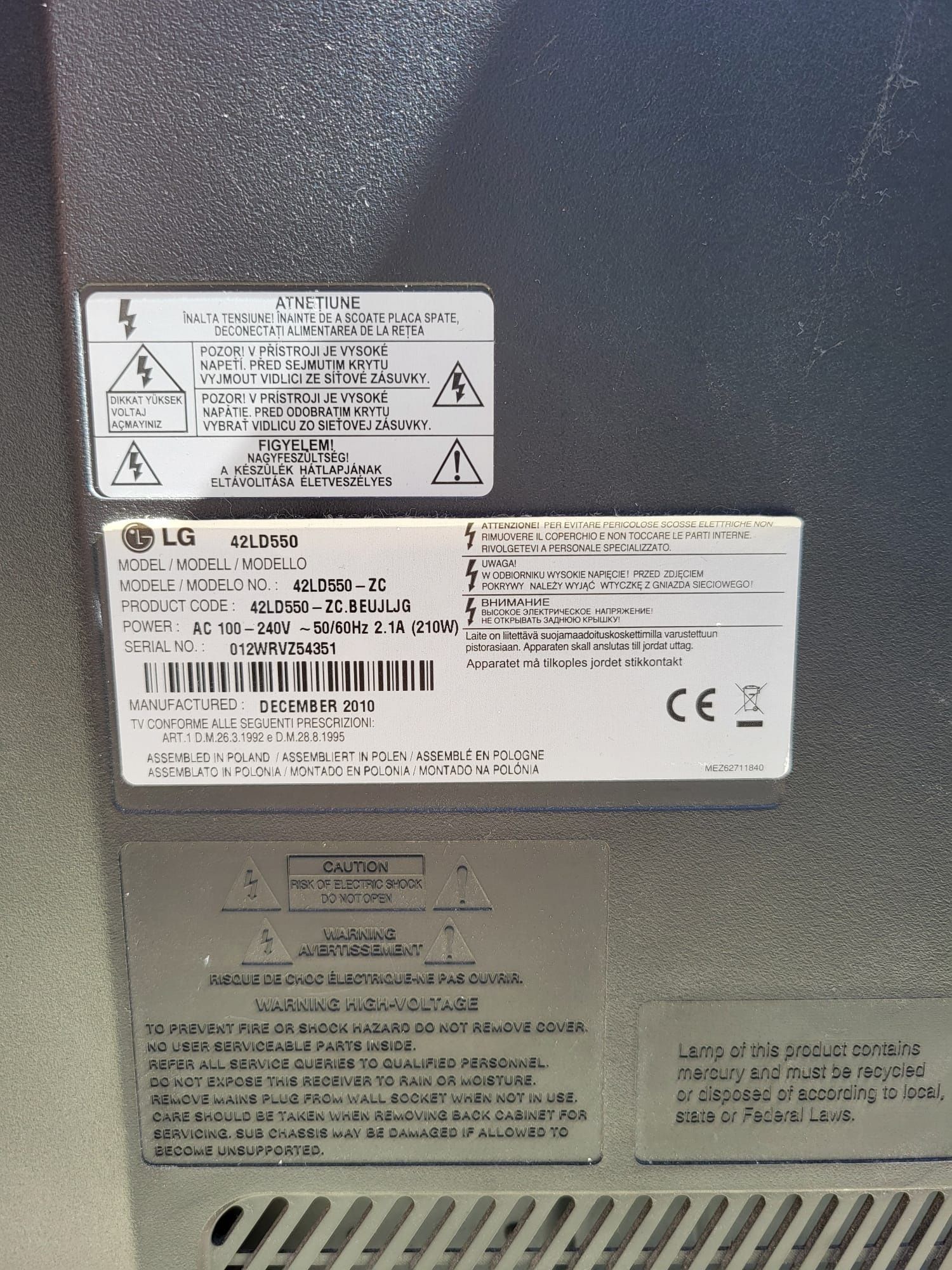 Telewizor LG 42 LD 550 42 cale