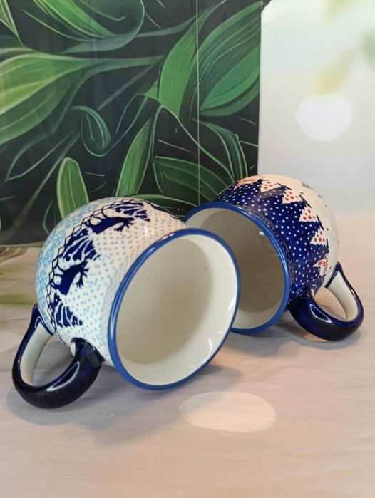 *Bolesławiec Kubek ceramiczny czeski 500 ml dwupak ceramika Bolesławie