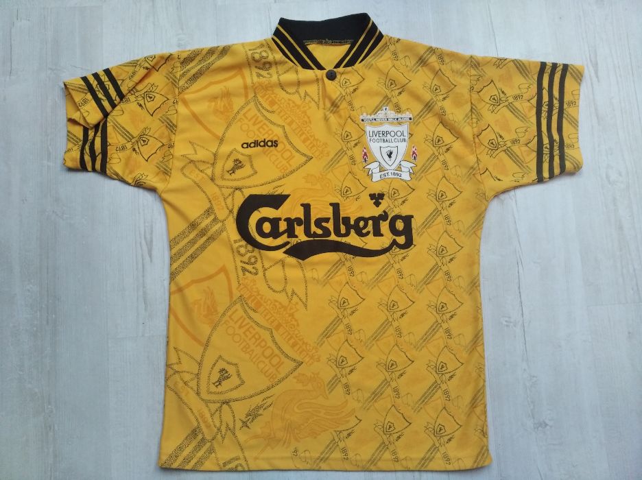 Koszulka wyjazdowa Liverpool Adidas Carlsberg z sezonów 94-96 roz.M