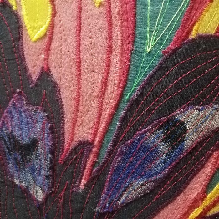 Картина стиль Пэчворк "Цветы"