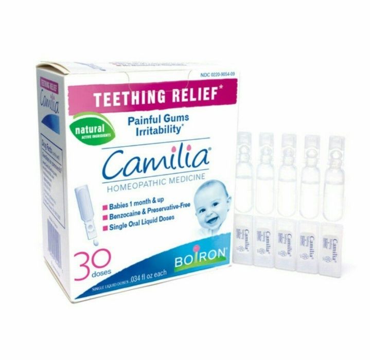 Camilia, полегшення болю при прорізуванні зубів, Камілія Boiron 30 доз