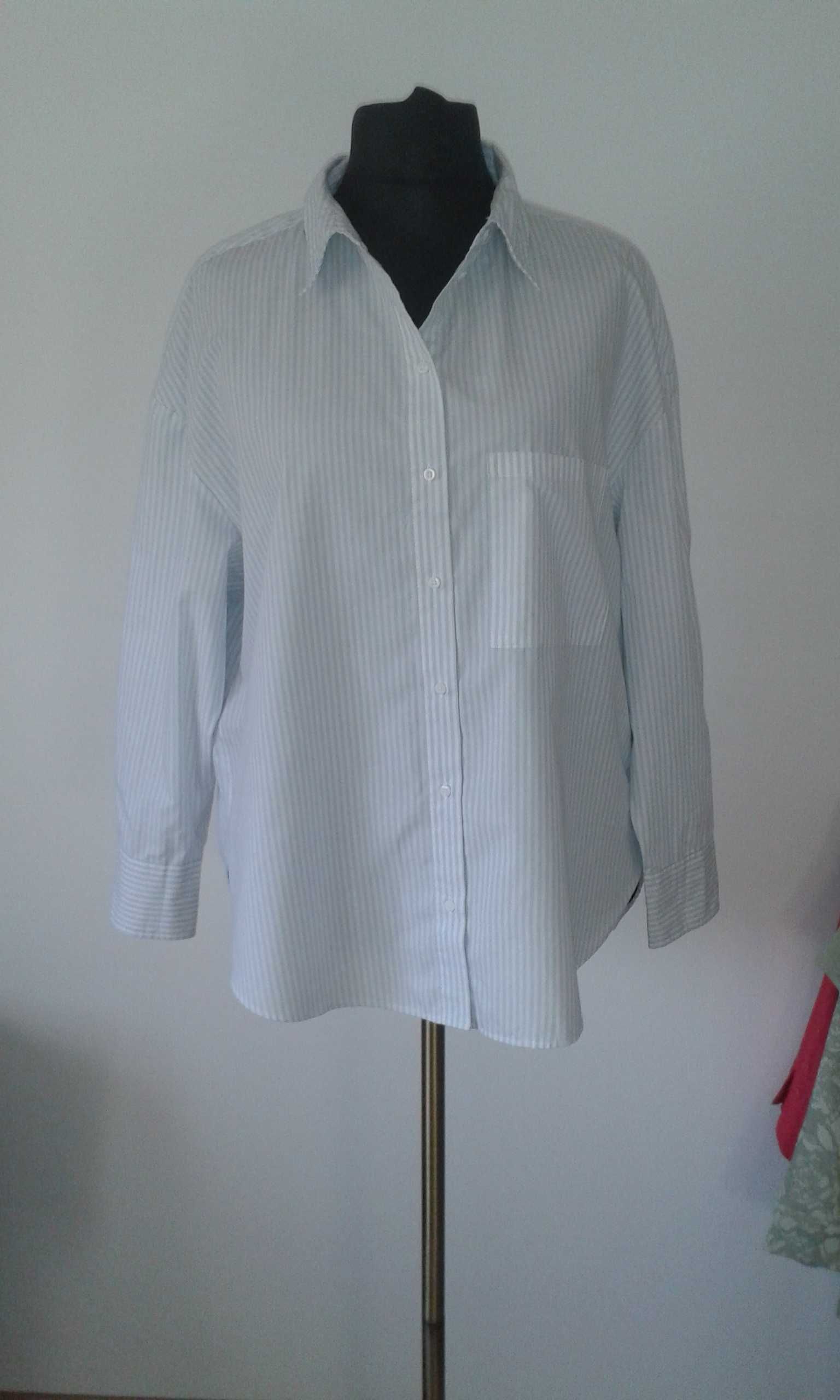 44/46 Koszula bluza bluzka damska w paski duży rozmiar