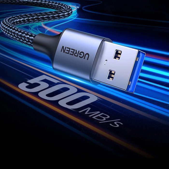 Kabel Ugreen US115 USB-A (męskie) / USB-A (żeńskie) 5Gb/s 5m - czarny