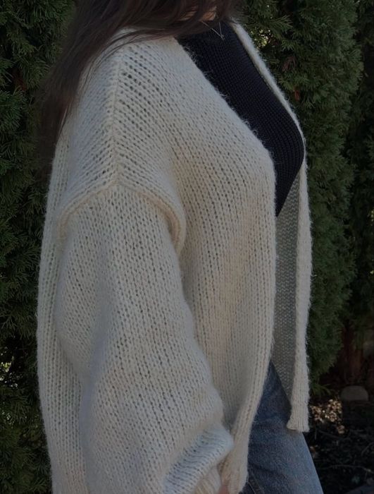 Теплий вязаний светер, розмір M-L