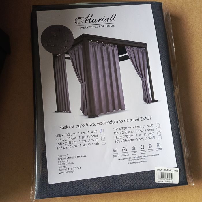 Zasłony wodoodporne ogrodowe