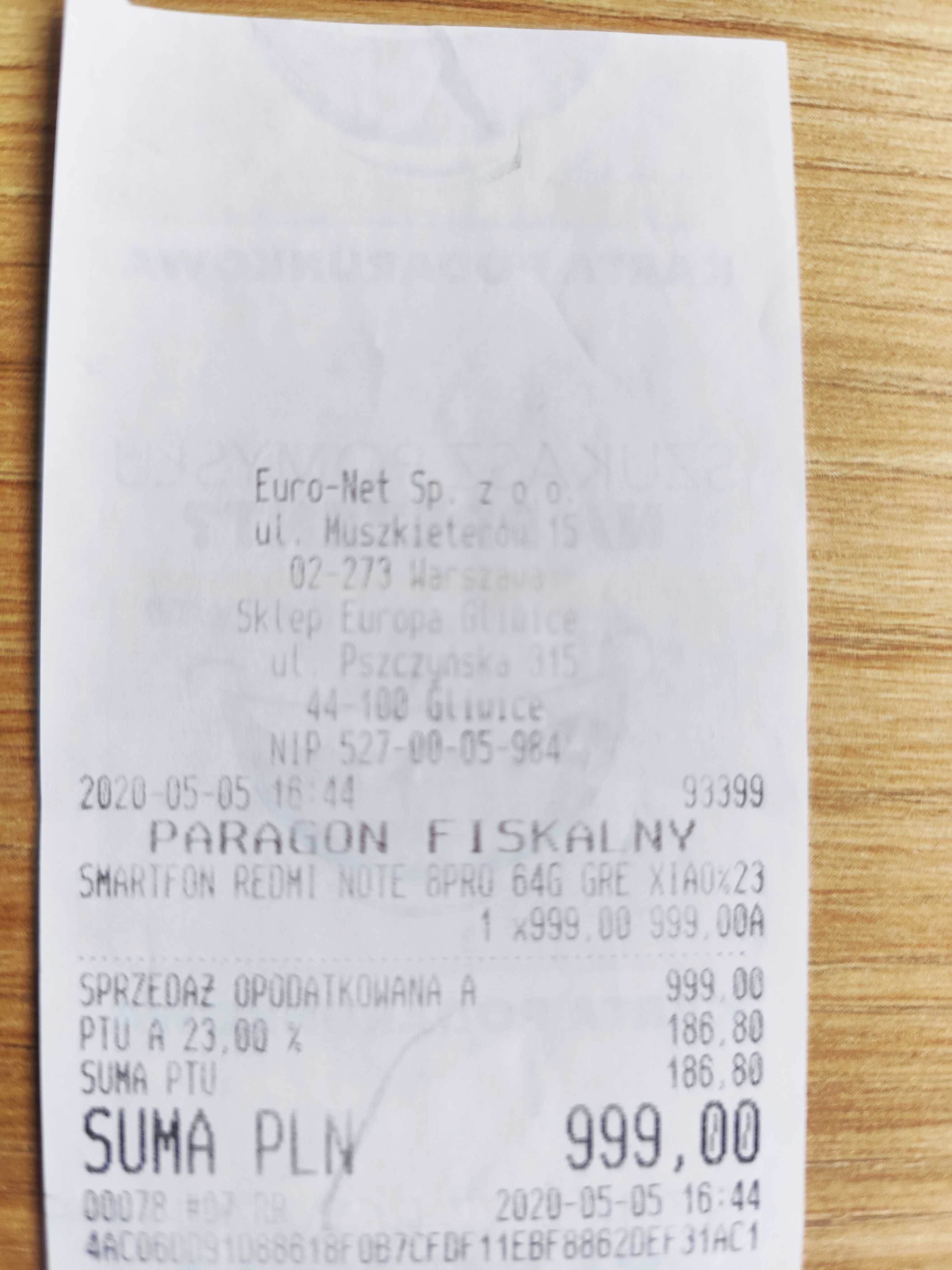 Xiaomi Redmi Note 8 Pro 64G turkusowy