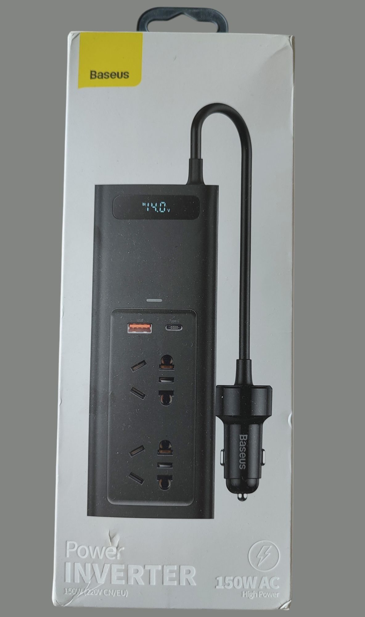 Автомобільний інвертор Baseus Power Inverter 150W/ 220V/ CN/EU)