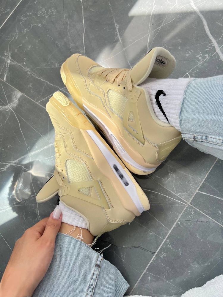 Кроссовки Jordan 4 OFF WHITE BEIGE! Джорданы! Nike!