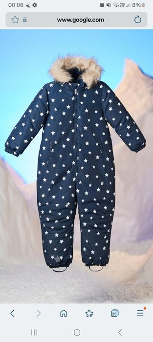 NOWY kombinezon zimowy na zimę granatowy dla chłopca rozmiar 128
