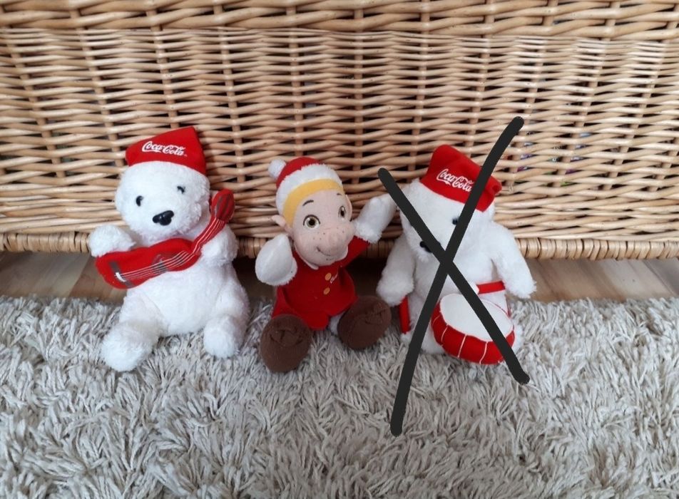 Zestaw pluszaków coca cola maskotki pluszaki kolekcja miś