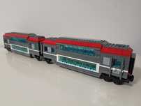 Wagon piętrowy z klocków LEGO oraz kompatybilnych pociąg train