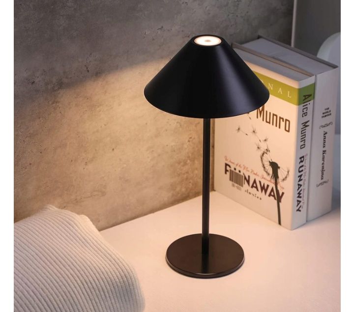 Lampka stołowa nocna  Desk LED siwa.