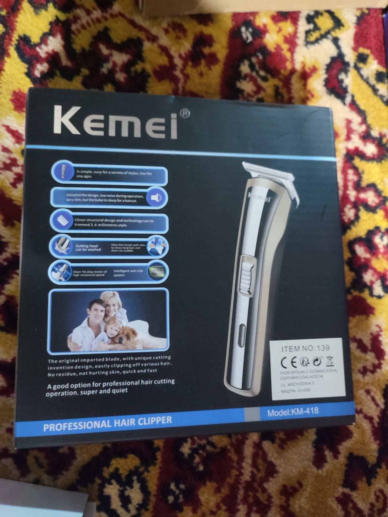 Kemei km-418 wodoodporny trymer golarka