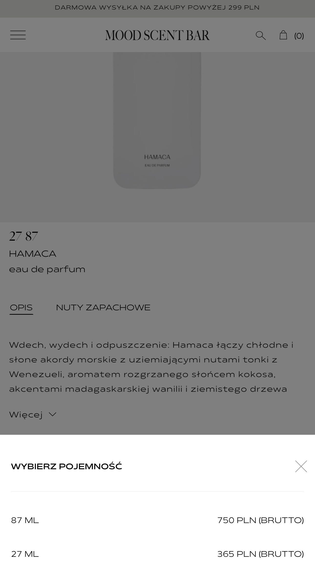 Perfumy niszowe 27 87 “Hamaca