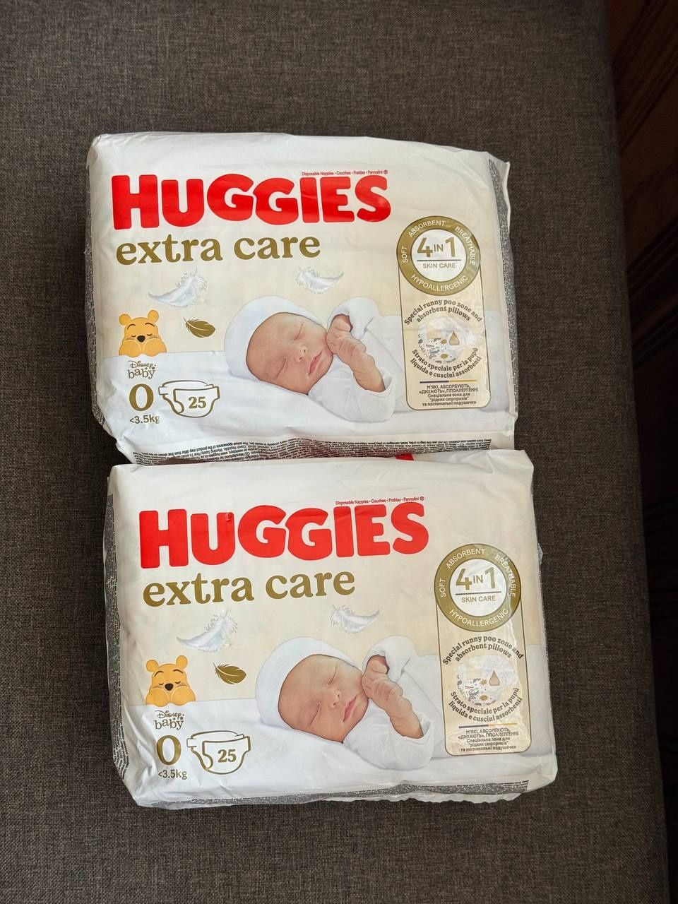 Підгузки huggies extra care розмір 0 (53 шт)