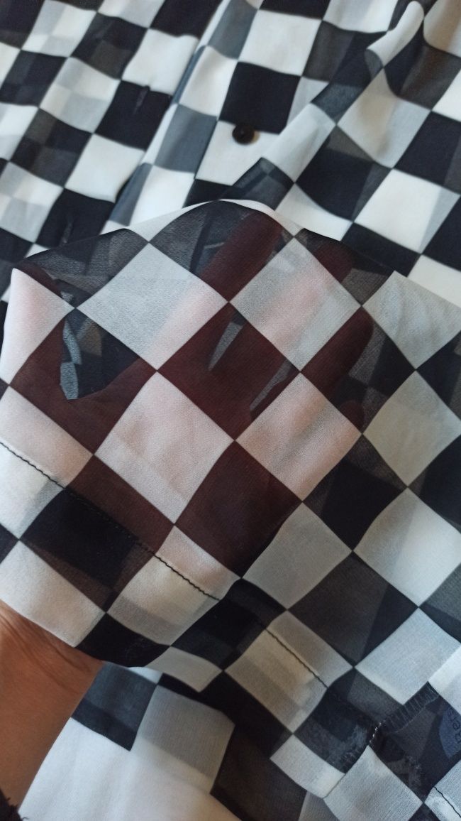 Camisa padrão xadrez Bershka M