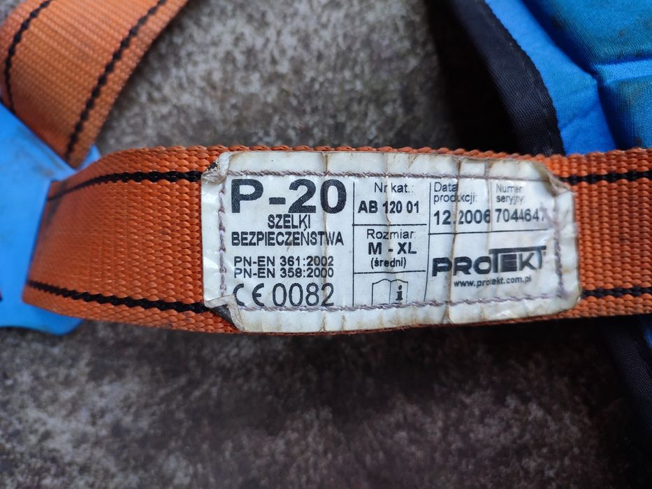 Szelki bezpieczeństwa z linką i amortyzatorem