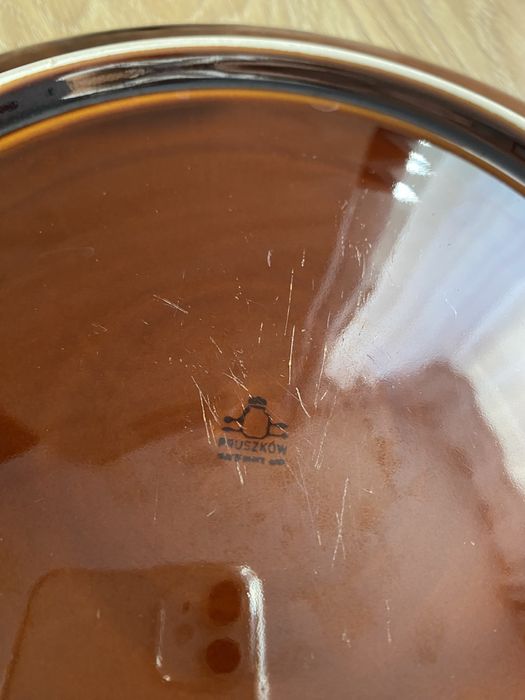 PRL, Pruszków, ceramika, stare, talerz, porcelana, patera, 32 cm